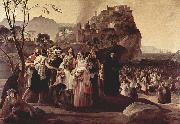 Francesco Hayez The Refugees from Parga oil on canvas